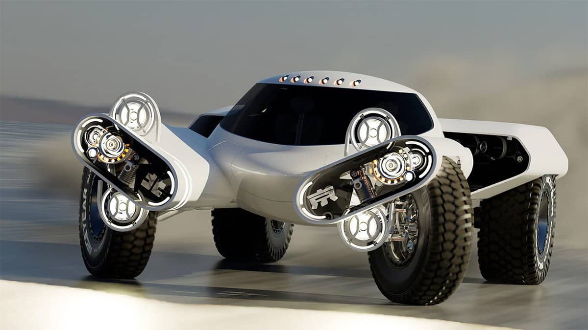Bizarre concept car 'The Huntress' has wheels that can twist to cope with uneven terrains