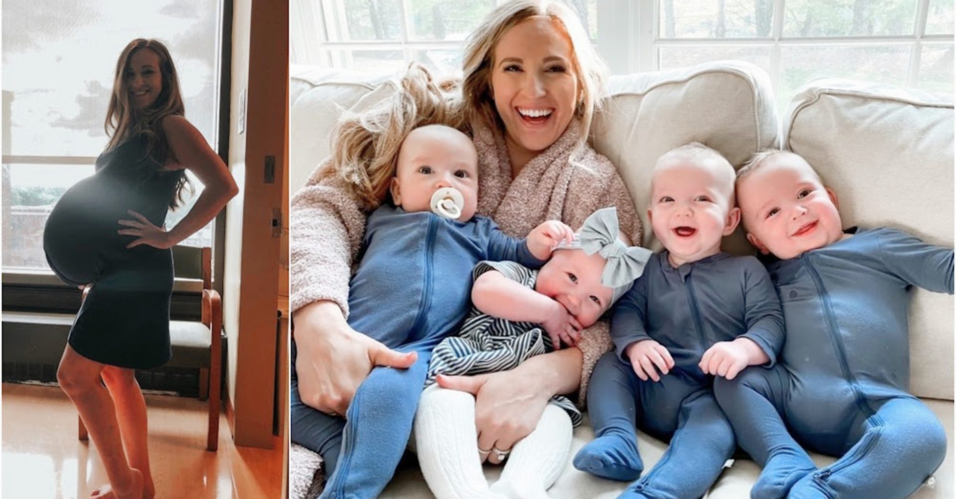 Awe Inspiring Before And After Pregnancy Photos Are Shared By Mo Of Quadruplets Who Also 