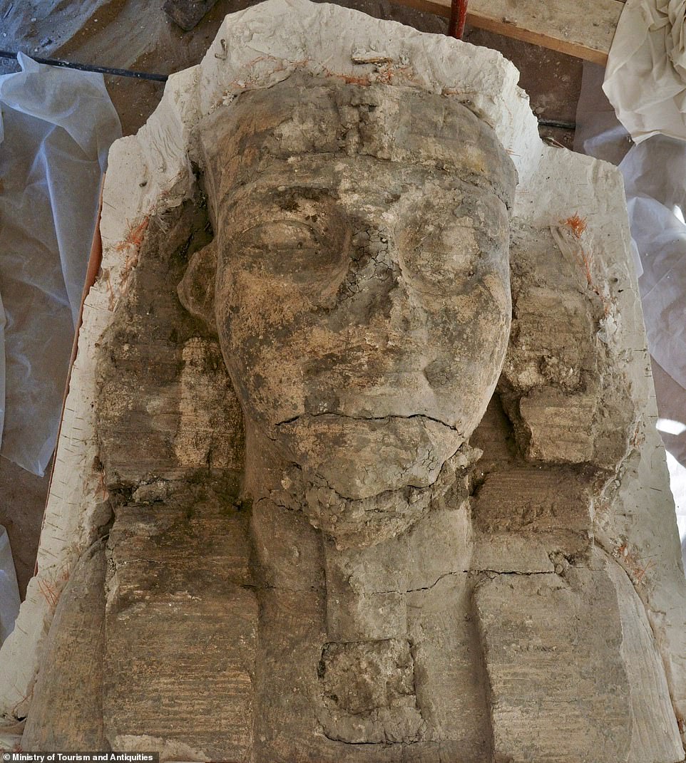 A pair of giant limestone sphinxes have been unearthed by archaeologists excavating the temple of Amenhotep III, who ruled ancient Egypt about 3,300 years ago and was the grandfather of Tutankhamun. The statues depict the pharaoh wearing a mongoose-shaped headdress, a royal beard and a wide necklace